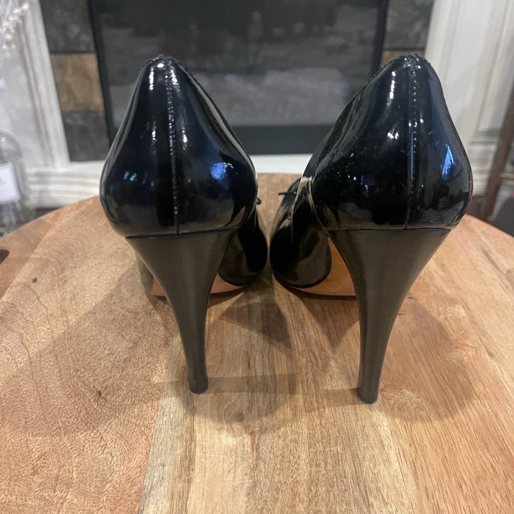 Report Signature Black leather heel - Picture 3 of 5